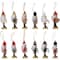 12ct. 3.25" Multicolor Nutcracker Wood Ornaments